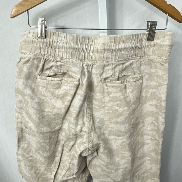 Athleta Cabo Tide Linen Jogger Women’s‎ 10 Beige Camo - Picture 11 of 11